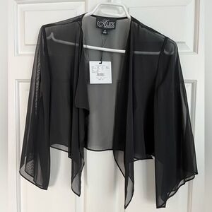 Alex Evenings Sheer Black Cover-Up